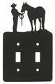 Halter Horse Double Light Switch Plate Cover 