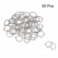 Uxcell 11 7mm External Circlips C-clip Retaining Shaft Snap Rings 304 Stainless Steel 50pcs