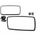 Aintier Hood Tow Mirrors Truck Door Fit For 2004-2016 Freightliner Columbia M2 Manual Adjusted Heated Chrome Cap