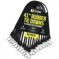 Natural Rubber Tarp Straps 41 In Long Pack Of 50 Bungee Cord Tie Downs With Metal S Hooks For Flatbed Trailers And Cold 