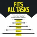 Natural Rubber Tarp Straps 41 In Long Pack Of 50 Bungee Cord Tie Downs With Metal S Hooks For Flatbed Trailers And Cold
