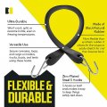 Natural Rubber Tarp Straps 41 In Long Pack Of 50 Bungee Cord Tie Downs With Metal S Hooks For Flatbed Trailers And Cold