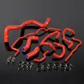 G-plus Silicone Radiator Coolant Hose Kit Clamps Compatible With 1999-2006 Volkswagen Vw Golf Mk4 Turbo 1 8t Red