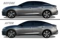 Slickmod Chrome Delete Blackout Vinyl Overlay For 2016-2021 Nissan Maxima Window Trim Gloss Black 