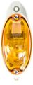 Grote 52063 Small Aerodynamic Combination Marker Side Turn Light White Base 