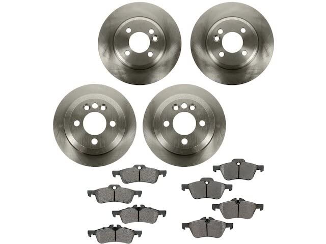 Front And Rear Semi Metallic Brake Pads Rotor Kit For 2002-2006 Mini Cooper Up To 7 12 2006 Vehicle Production
