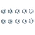 Serrated Flanged Locking Nuts M6 6mm X 1mm Pitch Zinc Plated Alloy Steel For Metric Bolts And Screws 10 Pack Silver 