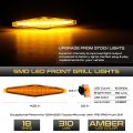 Vipmotoz 3pcs Full Amber Led Grille Light Marker Parking Drl Running Lamp Kit W Wiring Harness Included For 2014-2023 Toyota