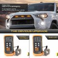 Vipmotoz 3pcs Full Amber Led Grille Light Marker Parking Drl Running Lamp Kit W Wiring Harness Included For 2014-2023 Toyota