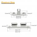 Uxcell 12pcs 1 93 Double Ball Tension Roller Catch Zinc Alloy Latch For Cabinet Closet Furniture Door Silver