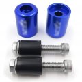Xkh- Blue Bar Ends Rubber Compatible With Kawasaki Ninja 250 500 Zx600 Zx6 636 Zzr600 Zx6r Zx6rr B078h2kmcg