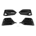 Fog Light Bezel And Rear Bumper Garnish For 2016 2021 Honda Civic Type R Black Textured Abs Plastic Mo-6466 