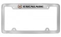 Cadillac Escalade Chrome Plated Metal Top Engraved License Plate Frame Holder 
