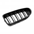 X Autohaux 1 Pair Glossy Black Car Hood Kidney Bars Front Grille Double Line 4 Door For Bmw F06 2012-2018