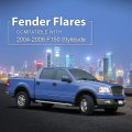 4pcs Fender Flare For Ford F150 2004 2005 2006 2007 2008 Wheel Arch Molding Trim Black Factory Style Fit Styleside Models Only