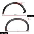 4pcs Fender Flare For Ford F150 2004 2005 2006 2007 2008 Wheel Arch Molding Trim Black Factory Style Fit Styleside Models Only