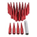 Jdmspeed New Red 32 Pc Set Spike Lug Nuts 9 16 Replacement For Dodge Ram 2500 3500 1994-2011