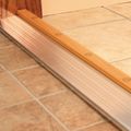 Adjustable Aluminum Thermal Break Door Threshold Silver 36 In With Riser To Seal Uneven Gaps And Block Drafts Moisture Dust 