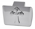 Scalloped Cross Chrome Metal Hitch Cover