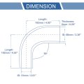 1 Set 51mm 2 01 -60mm 36 Id 102mm 4 02 Length 90 Degrees Black Car Silicone Hose With Clamps Coolant Universaset 51mm 2 01
