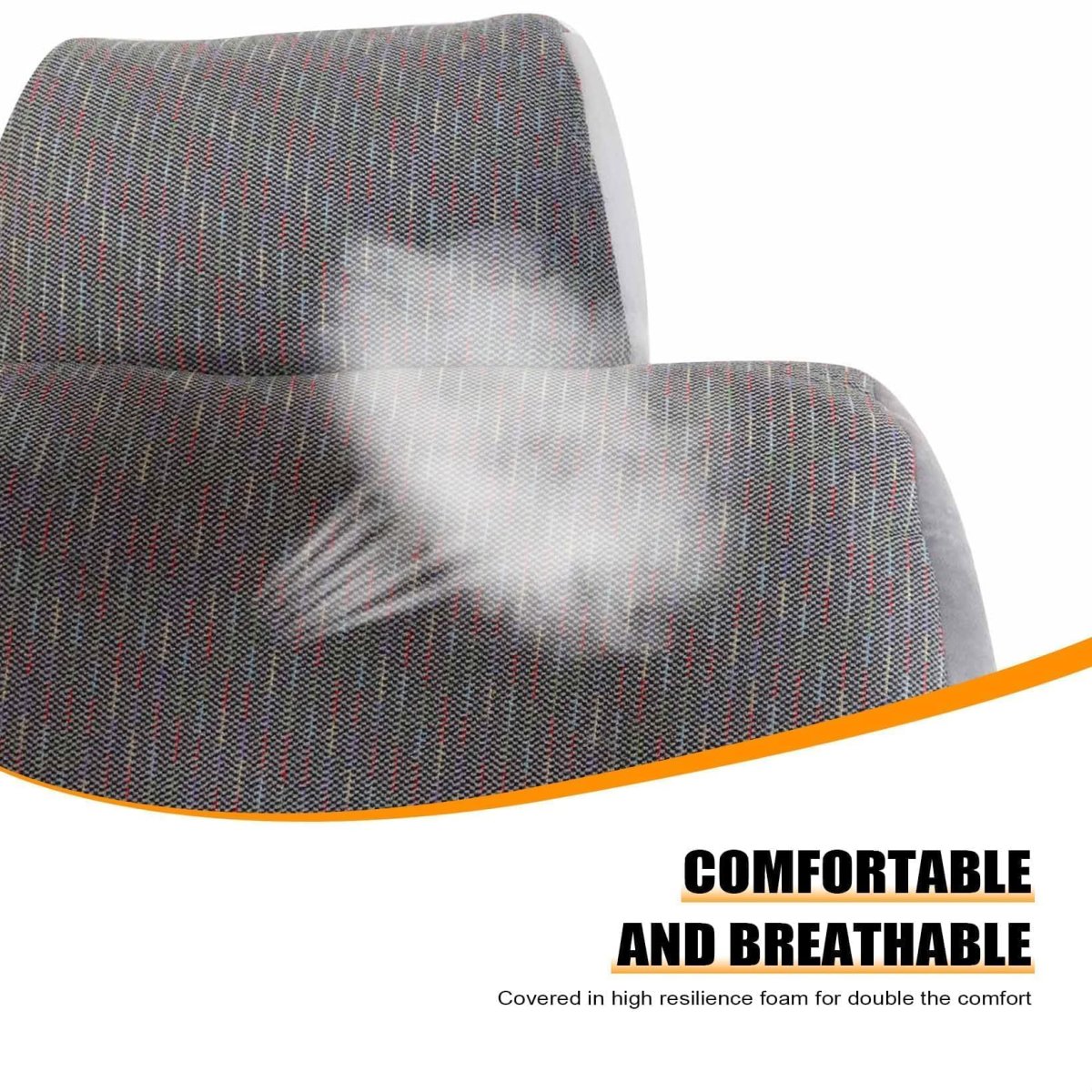 Front Driver Side Top Lean Back Cloth Seat Cover Replacement Medium Quartz Gray D5 C3 For Dodge Ram 1500 2500 3500 1994 1995