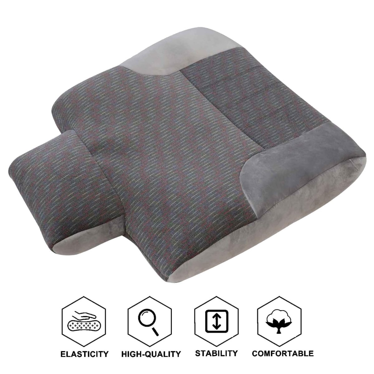Front Driver Side Top Lean Back Cloth Seat Cover Replacement Medium Quartz Gray D5 C3 For Dodge Ram 1500 2500 3500 1994 1995