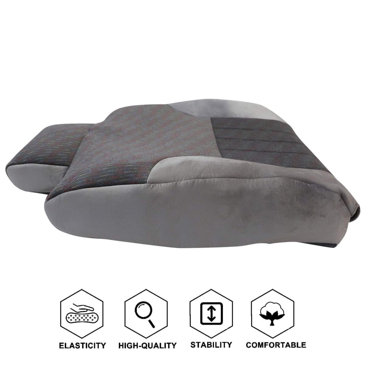 Front Driver Side Top Lean Back Cloth Seat Cover Replacement Medium Quartz Gray D5 C3 For Dodge Ram 1500 2500 3500 1994 1995