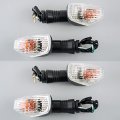 Cicitree 4pcs Clear Lens Front Rear Side Turn Signal Light Connector Lamp Indicator Fit For Kawasaki Zx-6r Kle500 Kle650 Klr650