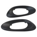 1 Pair Black Front Inside Door Handle Textured Trim Bezel For 2002-2004 Chevrolet Trailblazer North Face Sport Utility 4-door 4
