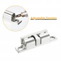 Uxcell 2pcs 1 69 Double Ball Tension Roller Catch Zinc Alloy Latch For Cabinet Closet Furniture Door Silver