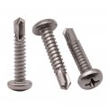 6 X 1 In Pan Head Self Drilling Screws 100 Pack Phillips Drive Tapping Sheet Metal 410 Stainless Steel Full Thread Point 