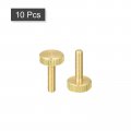 Uxcell Knurled Thumb Screws M4x16mm Flat Brass Bolts Grip Knobs Fasteners For Pc Electronic Mechanical 10pcs