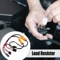 X Autohaux 2pcs H7 Dc 12v 50w 8 Ohm Error Free Load Resistor Wiring Harness Adapters Decoder For Led Headlight High Low Beam