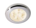 Hella Marine Slim Line Led Enhanced Brightness Round Courtesy Lamp Warm White Stainless Steel Bezel 12v 