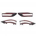 Ecotric Tail Light Trim Bezel Cover Compatible With 2014-2021 Jeep Grand Cherokee Replacement For 68220970aa 68220968aa