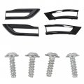 Ecotric Tail Light Trim Bezel Cover Compatible With 2014-2021 Jeep Grand Cherokee Replacement For 68220970aa 68220968aa