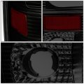 Black Housing Smoke Lens 3d Led C-shape Bar Tail Brake Lights Compatible With Ford F150 97-03 F250-f550 Super Duty 99-07