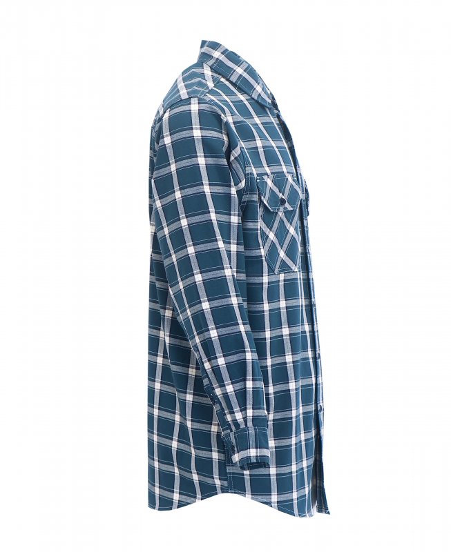 Ticomela Fr Shirts For Men Flame Resistant Nfpa2112 Blue White Plaid 7oz S Welding Shirt