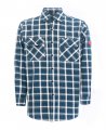 Ticomela Fr Shirts For Men Flame Resistant Nfpa2112 Blue White Plaid 7oz S Welding Shirt 