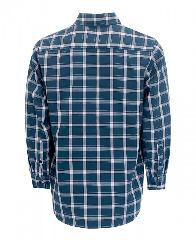Ticomela Fr Shirts For Men Flame Resistant Nfpa2112 Blue White Plaid 7oz S Welding Shirt