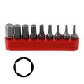 9 Piece Metric Hex Driver Bit Set 1 5mm To 8mm S2 Tool Grade Steel With Shank For Automotive And Bike Repair Model Ptc-10989 