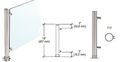 Crl Brushed Stainless 18 High 1-1 2 Round Pp45 Contemporary Series Straight Front Counter Partition End Post Pp45ebs 
