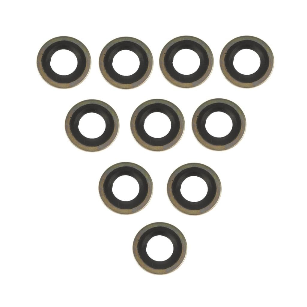 Drain Plug Gasket Ford F-350 Thunderbird 1991 To 1997 10 Pieces Steel Rubber 0 512 In Inside Diameter Replacement For