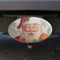 Christmas Holiday Festive Jolly Santa Claus Oval Tow Trailer Hitch Cover Plug Insert