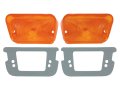 Auto Krafters Compatible Replacement For Parking Lamp Lenses With Gaskets 1966-67 Fairlane 1967 Ranchero Front Turn Signal Left 