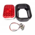 Fortpro 5 16 X 3 7 Red Rectangular Tail Stop Turn Led Light With 24 Leds And Lens F235286 