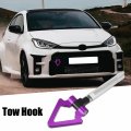 Auto Car Track Racing Front Rear Bumper Screw On Tow Hook Trailer Hitch Ring For Toyota Avanza 2007-2018 Purple Triangle