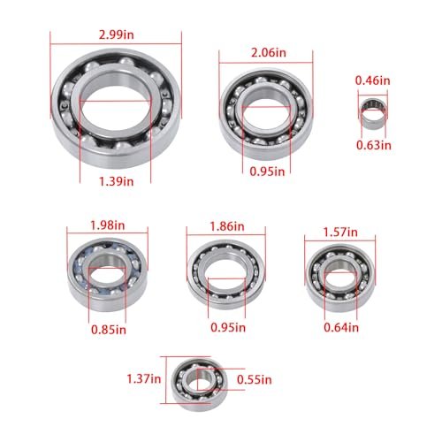 Full Bearing Kit Hr00055 Replacement For Honda Trx350fe Trx350fm Trx350te Trx350tm 2000-2006