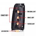 G-plus Led Tube Tail Lights Compatible With Chevy Silverado 1500 2500 99-02 Fit Gmc Sierra 99-06 Driver Passenger Side Brake