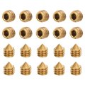 20pcs Set Screws M4x4mm Brass Cone Point Hex Socket Grub For Machinery Home Repairs And Fixtures Gold Tone 